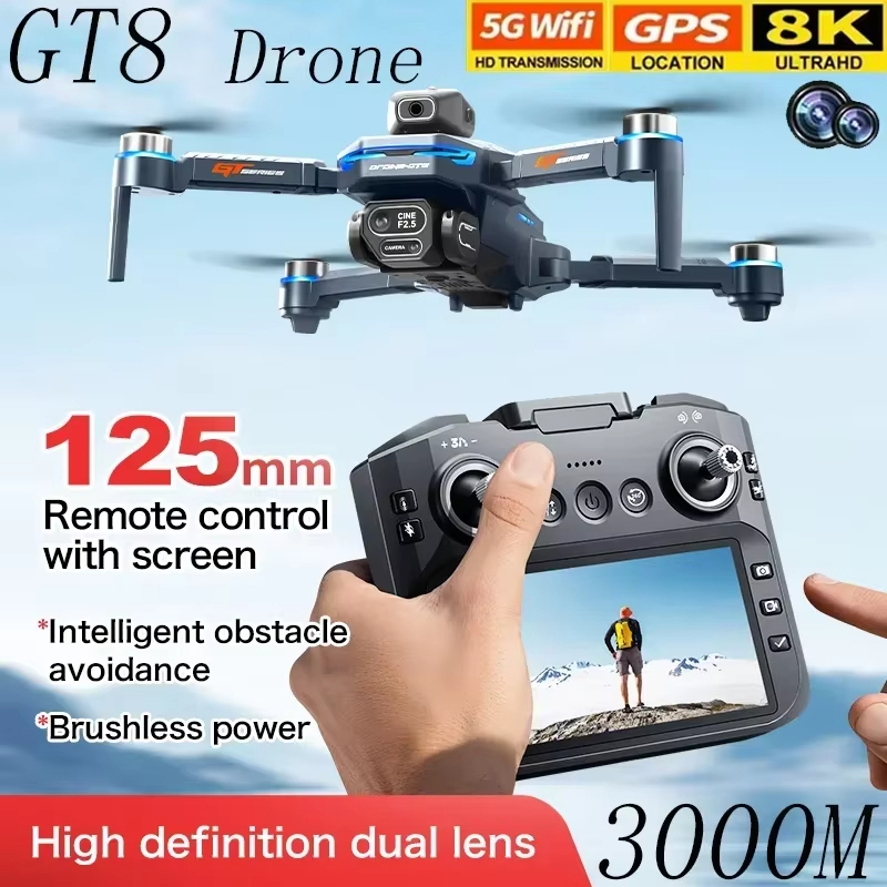 Jjrc Drone X12 - طائرة بدون طيار GT8 بشاشة 4.3
