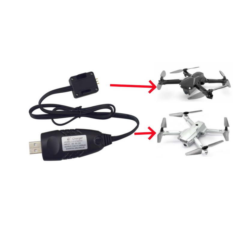 كابل شحن USB لطائرة Syma X30 Z - مراجعة Drone Battery Adapter وسعره